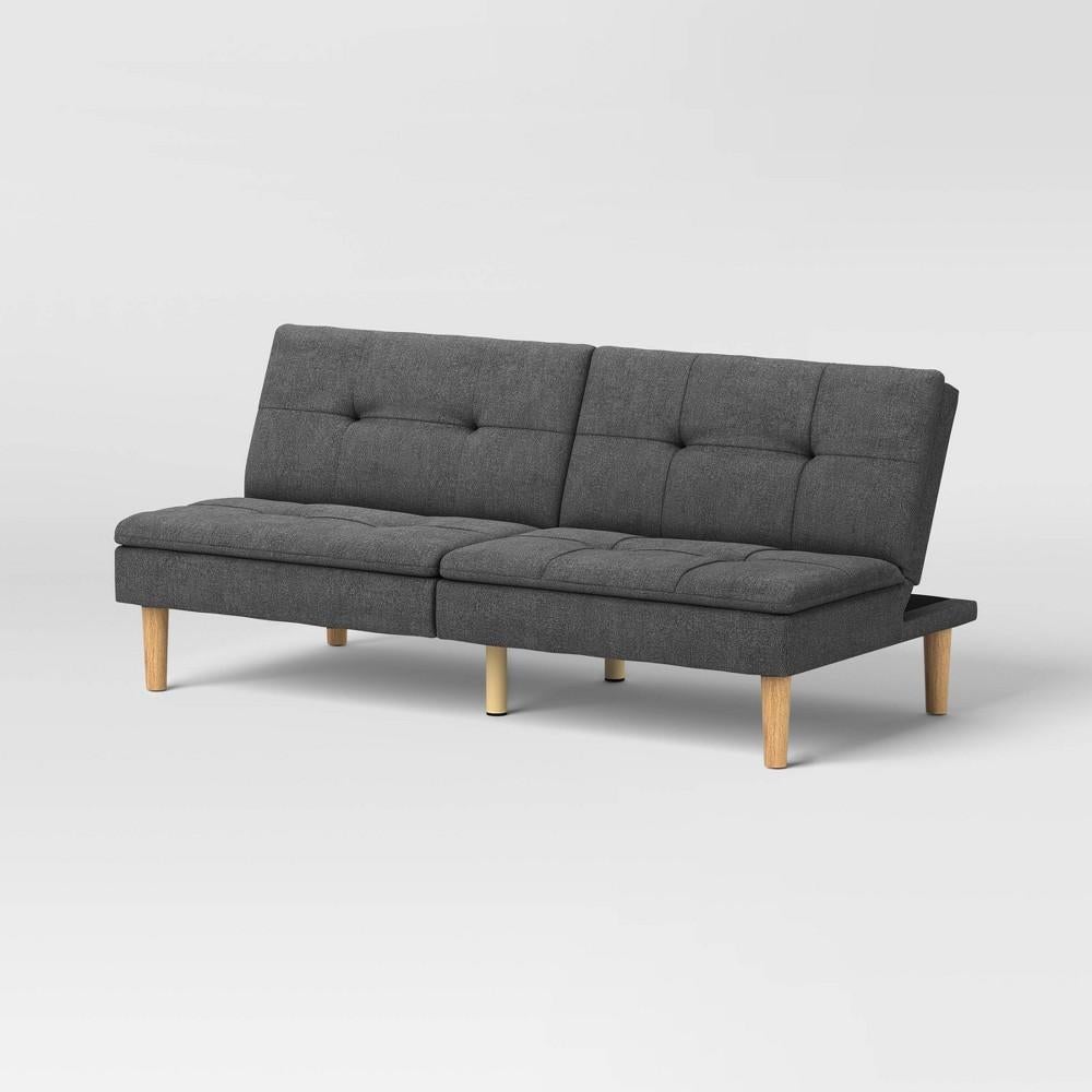 69" Tufted Futon Sofa GRAY