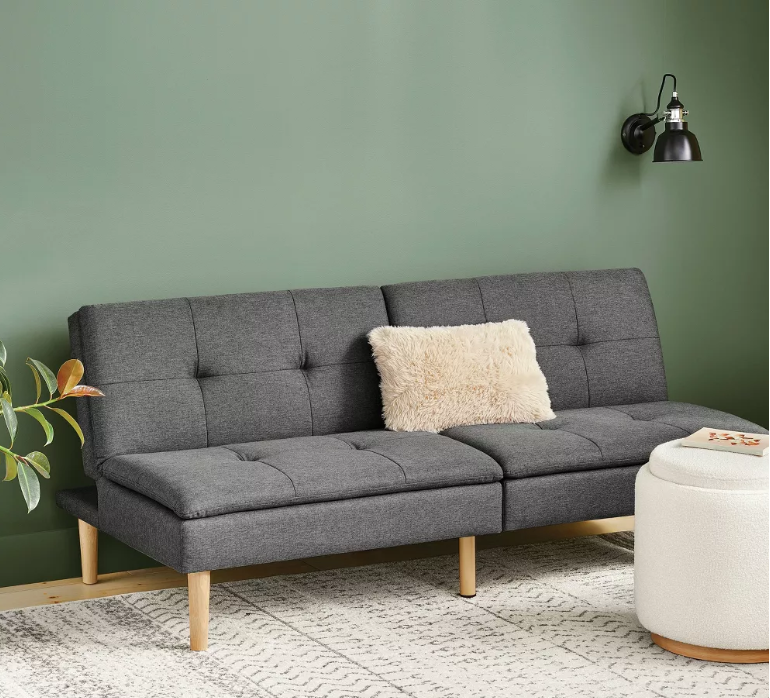 69" Tufted Futon Sofa GRAY